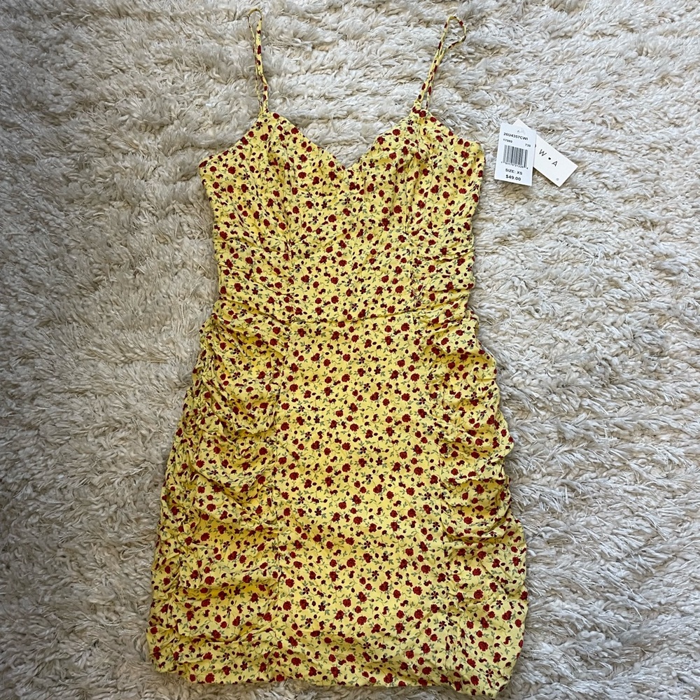Topshop Rose Print Mini Dress